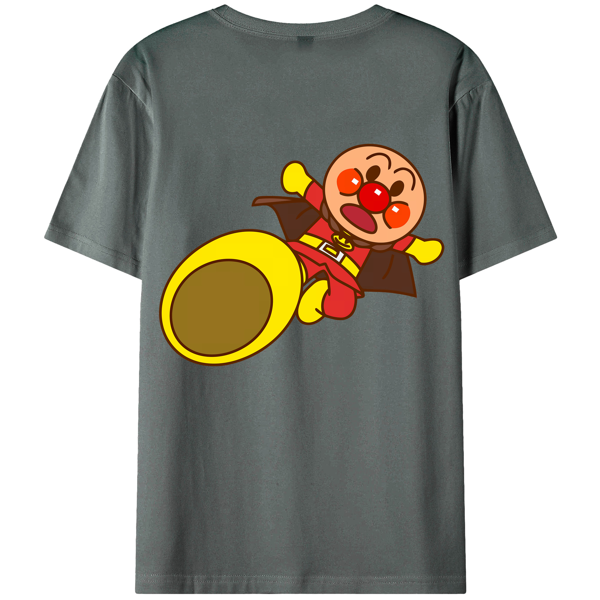 （画像用） アンパンマン Anpanman 綿100％ メンズ半袖Tシャツ（バックプリント） 通気性